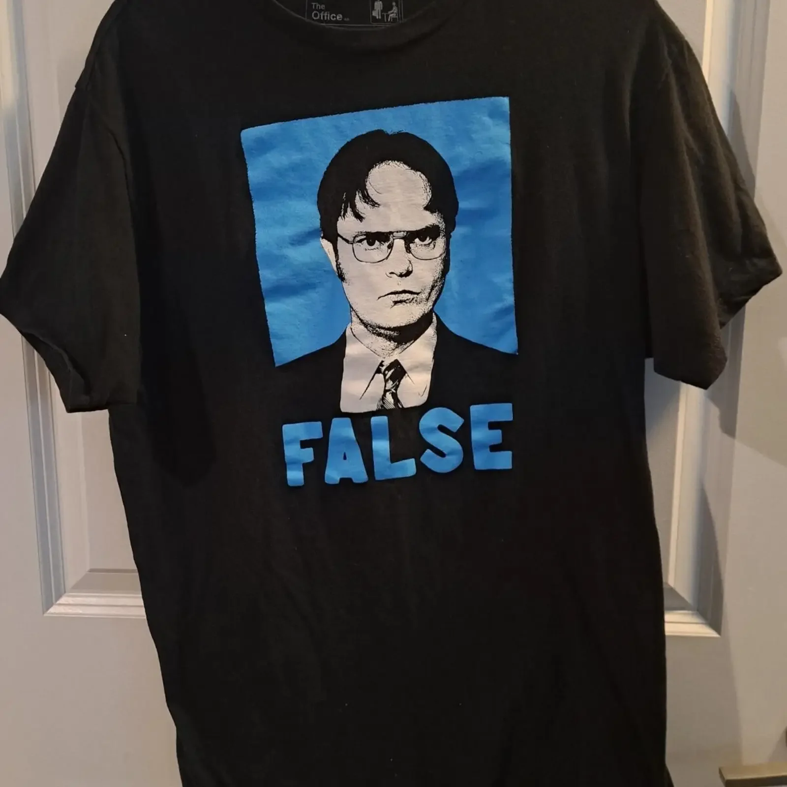 The Office Dwight Schrute False T Shirt Mens Large Universal Television vintage Washed Slightly designer clothes homme
