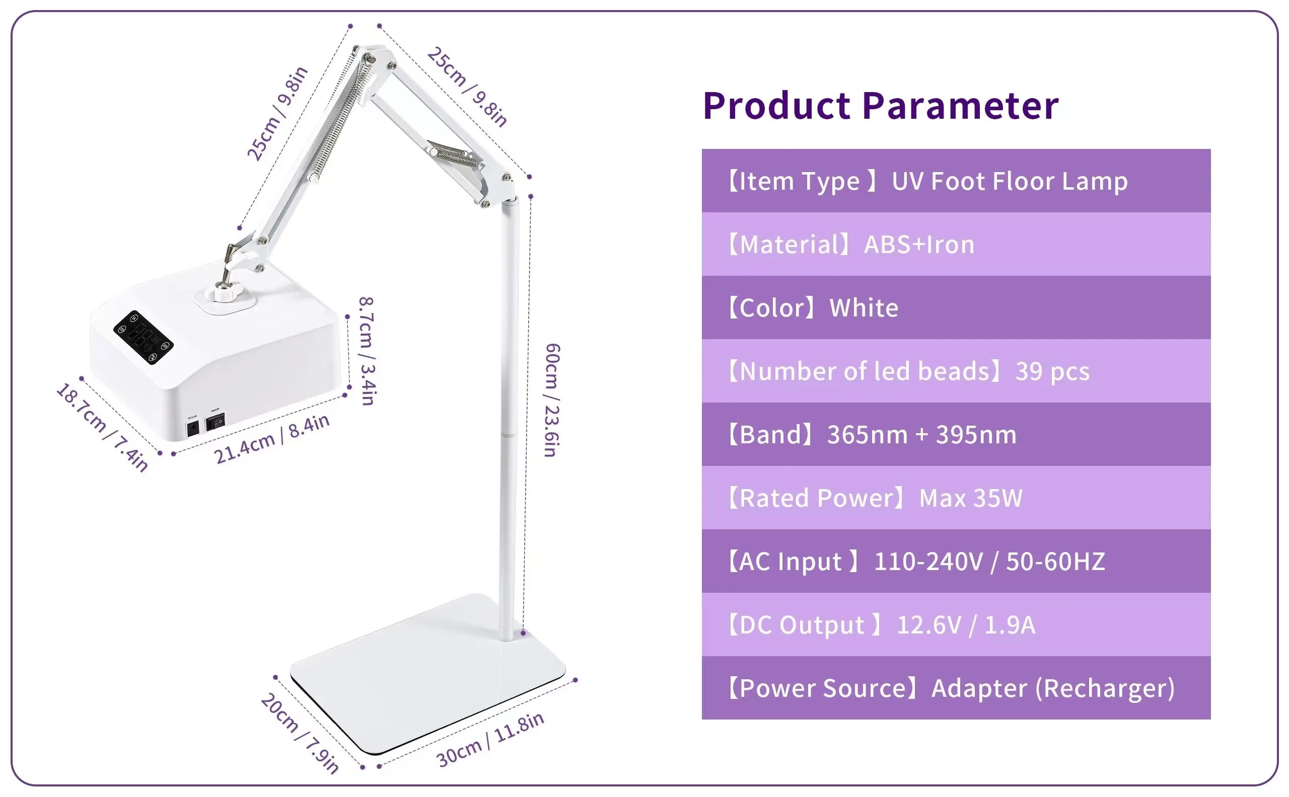 ซัพพลายเออร์เล็บแบบพกพาเครื่องเป่าเล็บแบบชาร์จไฟได้ Coreless 48w Uv Led โคมไฟพร้อมร้านทําผมสําหรับเล็บเท้า