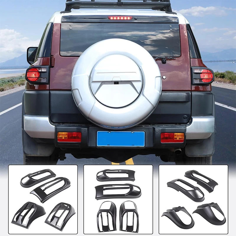 

For Toyota FJ Cruiser 2007-2021 ABS Car Front Lamp Tail Lights Guard Cover Frame Protective Sticker Car Accessories