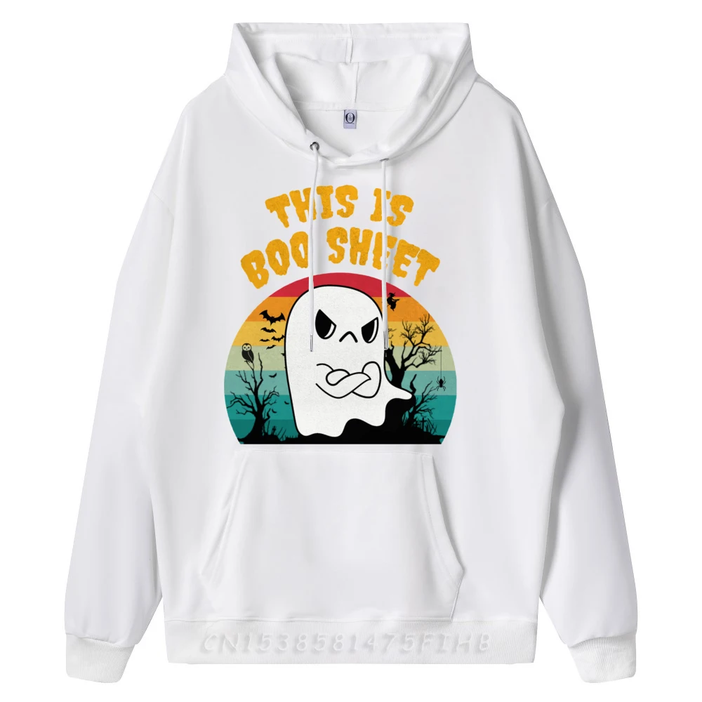 This Is Boo Sheet Ghost Retro Halloween Costume Men Graphic Tee Polyester Soft Oversized Hoodie Men Chinese Style
