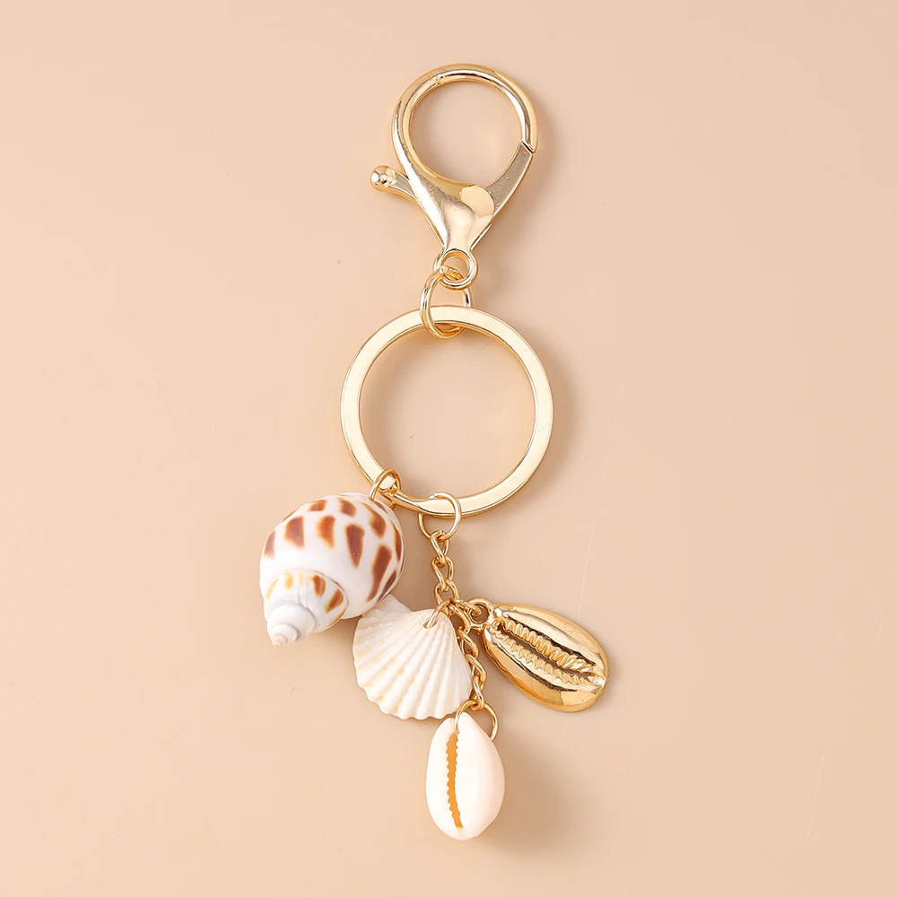 Aihua Bohemia Sommer Strand Niedlicher Seestern Muschel Schlüsselanhänger Schlüsselringe für Männer Frauen Handtaschenanhänger DIY Y2K Schmuck Geschenke – Detail 6
