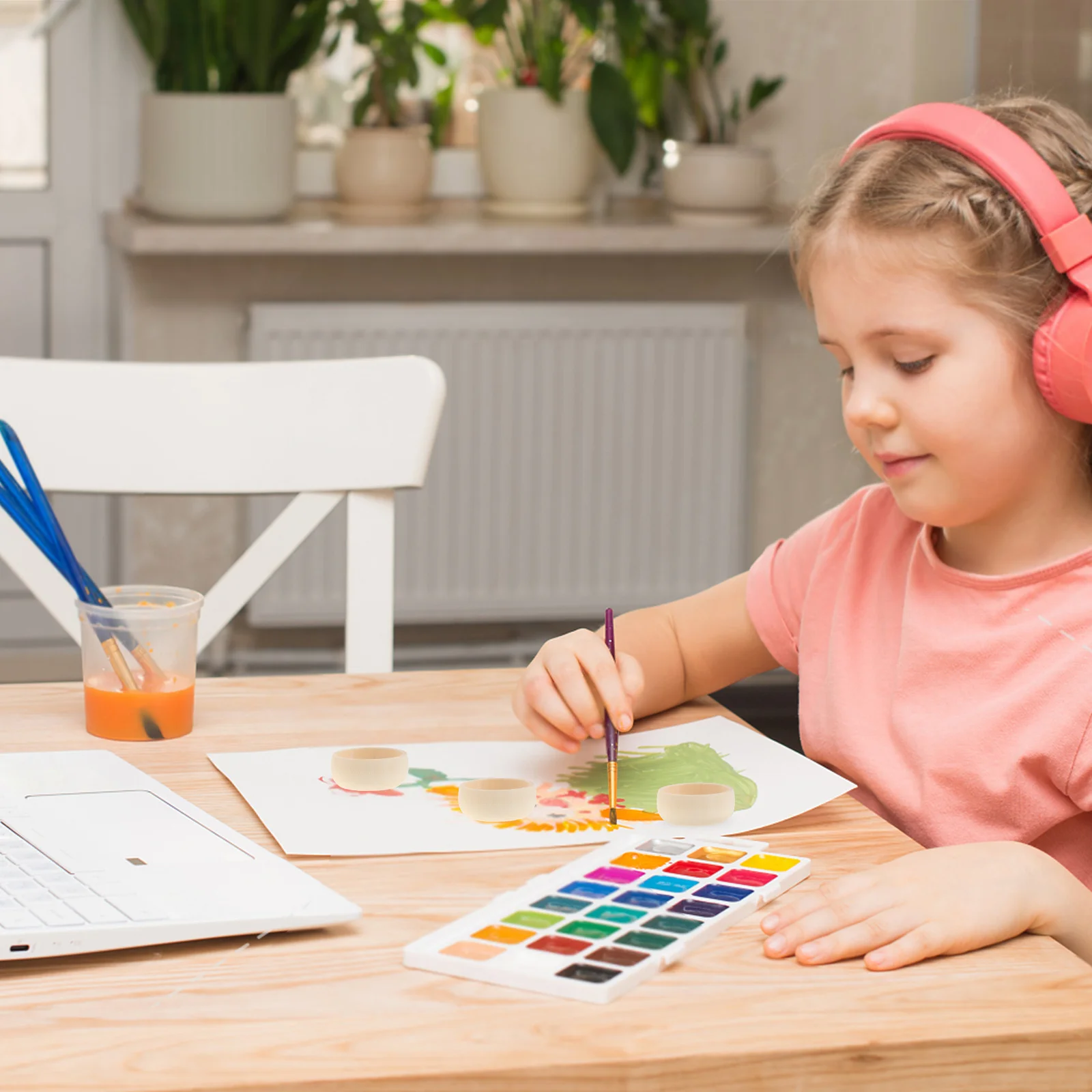 

52mm Unfinished DIY Miniature Wooden Bowls Small Round Wood Bowl Blank Craft for Painting Snack Dip Bowls Decorative Mini