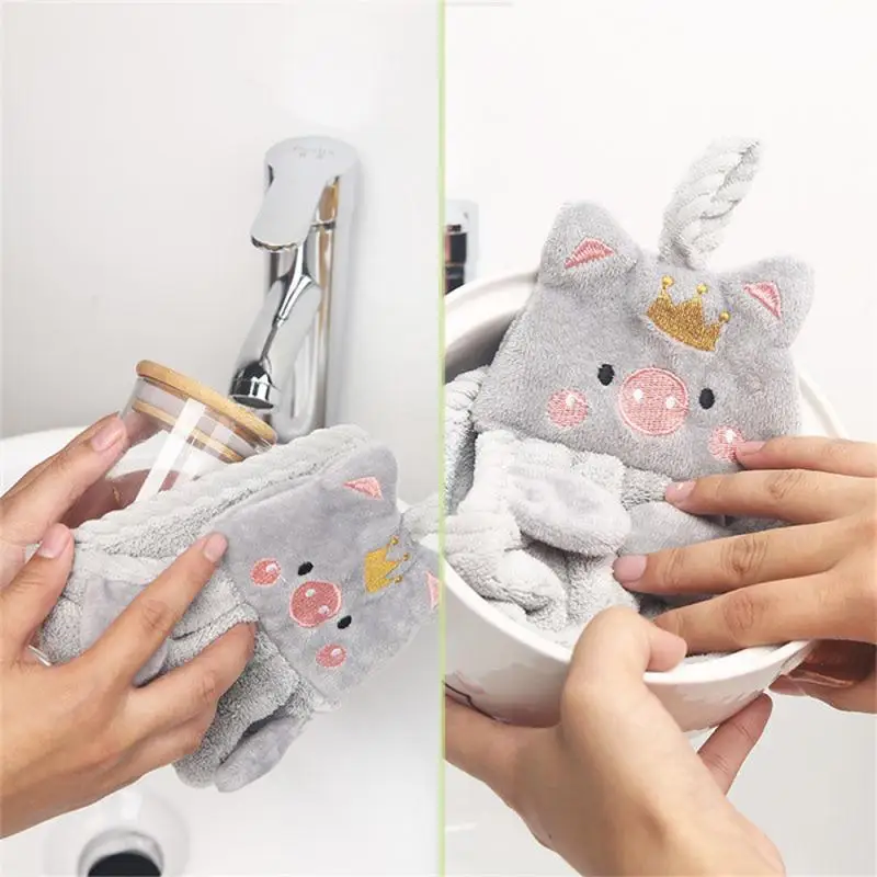 Cute Hand Towels Kitchen Bathroom Hand Towel Super Absorbent Microfiber Kitchen Towel High-efficiency Tableware Cleaning Towel