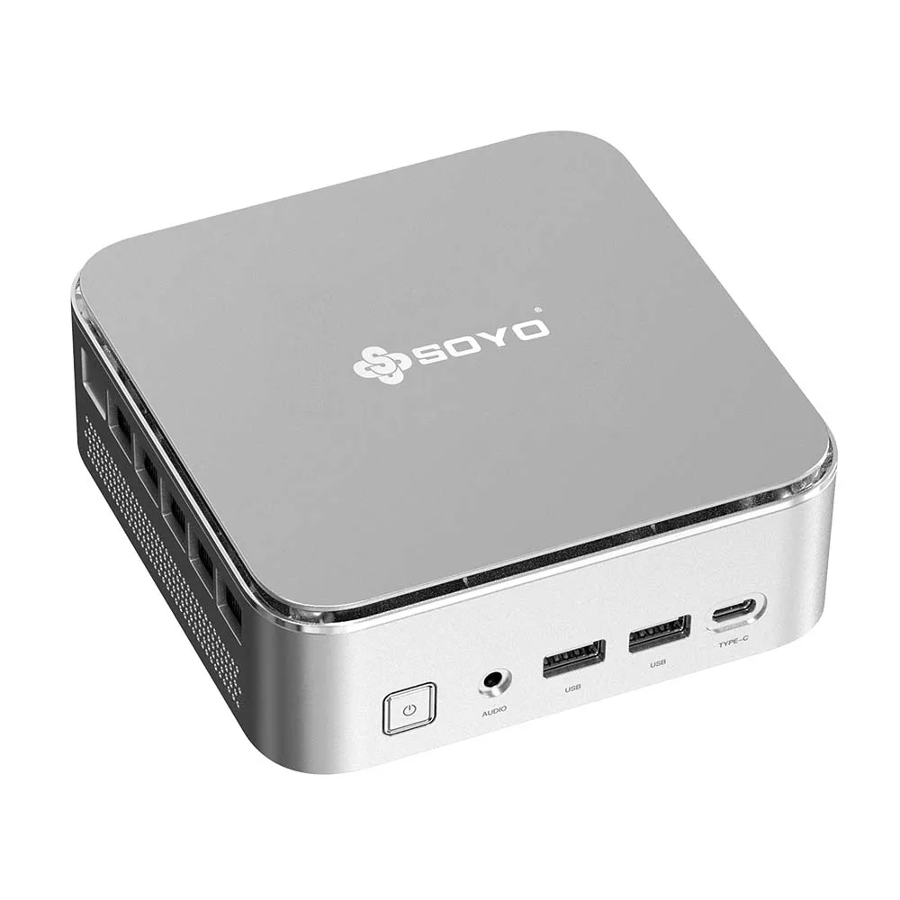 NcuBox S4 PLUS SOYO MINI PC Ryzen 7 H255 DDR5 5600Mhz (Upt 64GB) PCIe3.0 Nvme SSD WIFI6E BT5.2 8K HD Mini PC Computer da gioco fai da te