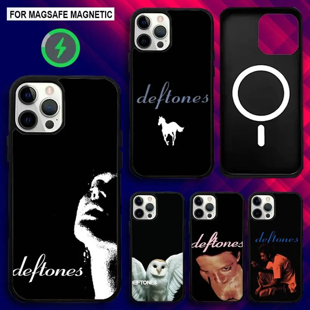 

Band D-Deftones Phone Case For iPhone 17,16,15,14,13,12,11,Pro,Max,Plus,Mini,SE4,E Magnetic Magsafe Wireless Charging