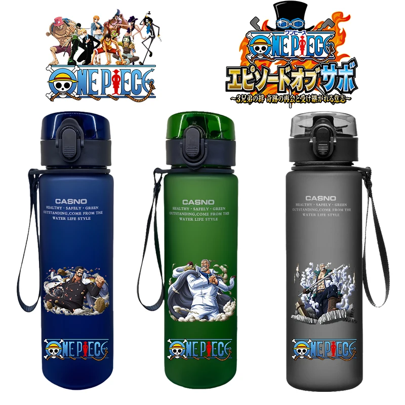 One Piece Water Cup Smoker Kuzan 560ML Large Capacity Portable Anime Cartoon Plastic Transparent Pattern printing Durable Ins