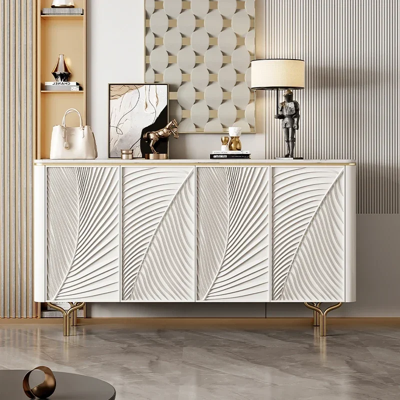 

Entry door partition of the entrance cabinet is decorated with simple dining edge