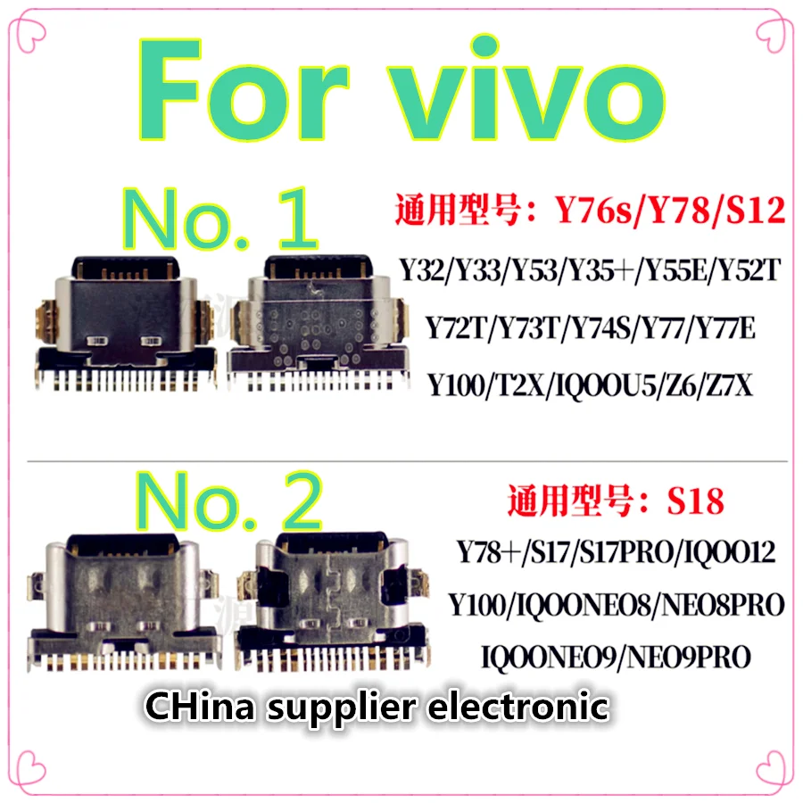 

For vivo S12 S18 S33 Y35 Y76S IQOONE O9pro Y100 IQOO8 PRO Built-in tail plug interface charging Y78 Y32 Y53 Y74S IQOO12