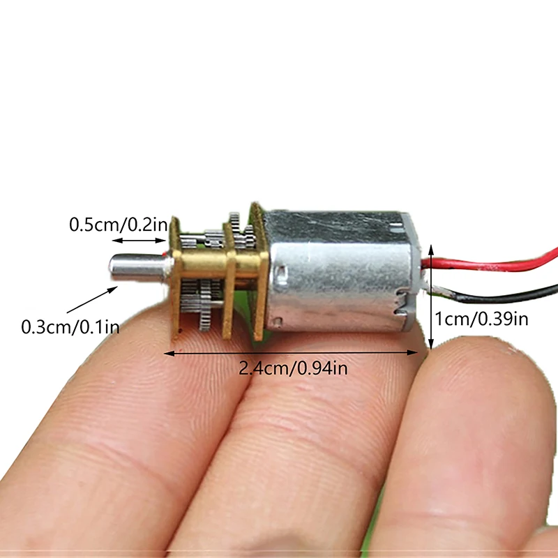 (.) N20 DC3-6V Electric Micro DC Geared Motor 26-53RPM Metal Motor Gear Adjustable Speed Reversed