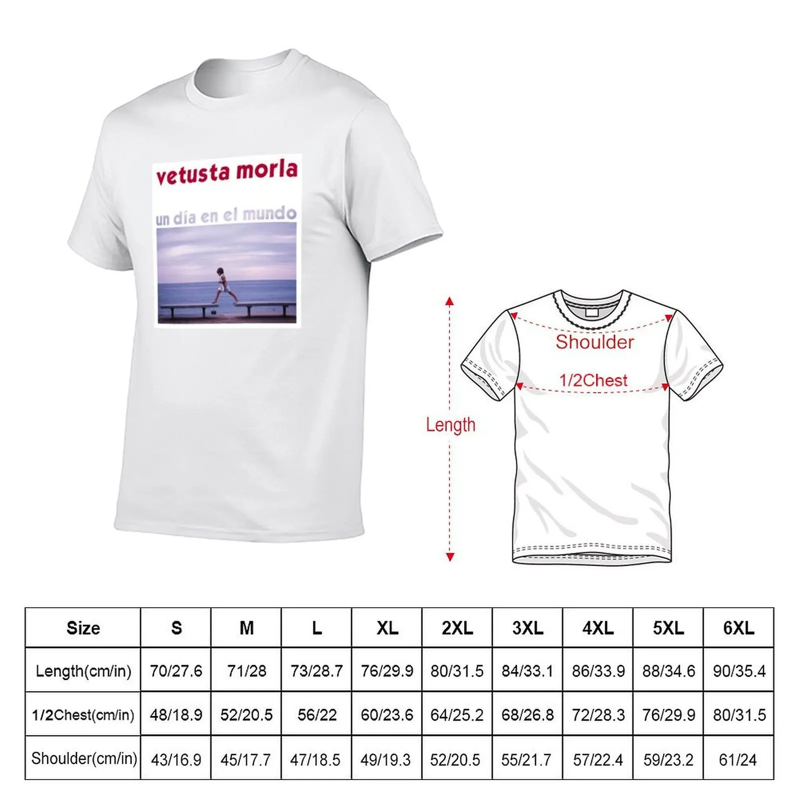 Cover of the album A Day In The World by Vetusta Morla. T-Shirt t shirt men 100% cotton luxury brand T-Shirt