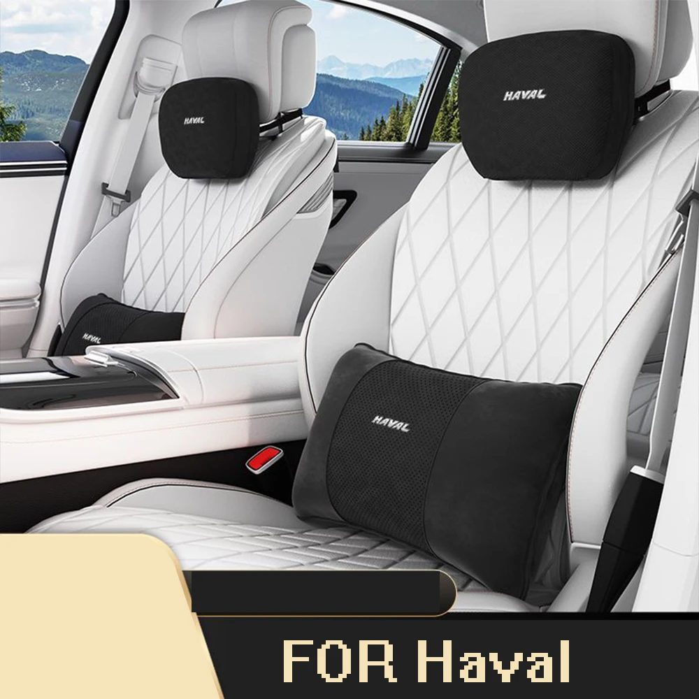 

For Haval H9 2nd 2024 2025 Plush Car Interior Headrest Neck Support Soft Neck Pillow Back Cushion Seat Backrest Accessories