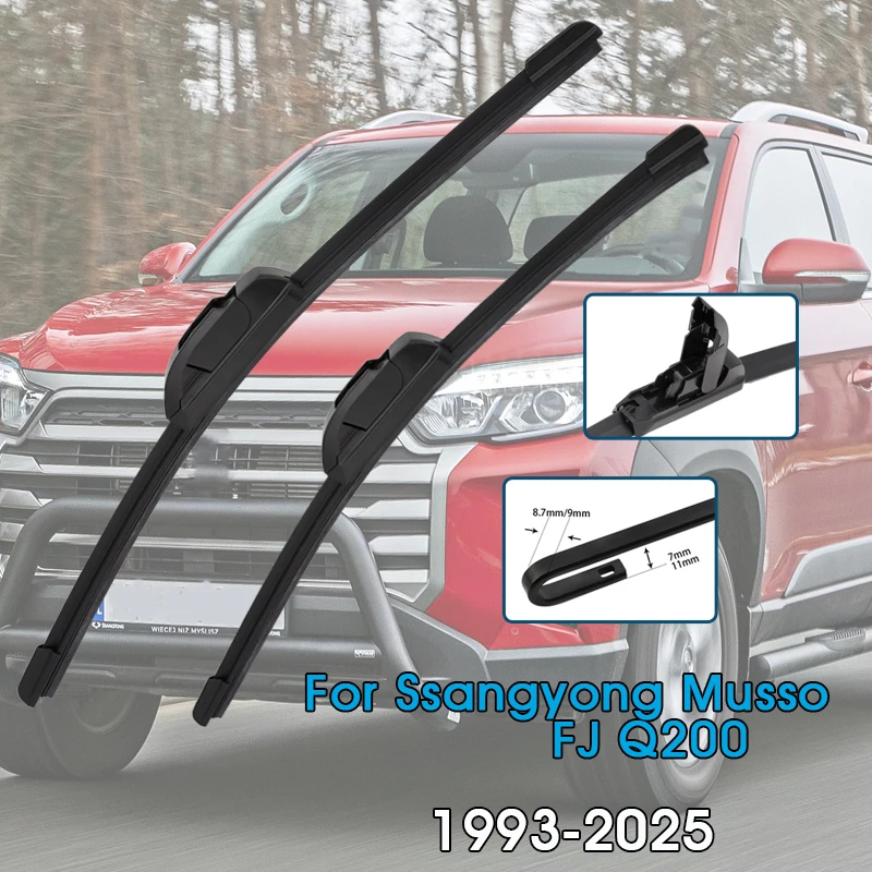 Auto Wischer Klingen Für Ssangyong Musso FJ Q200 1993-2025 Windschutzscheibe Windschutz Frontscheibe Klingen Auto Zubehör