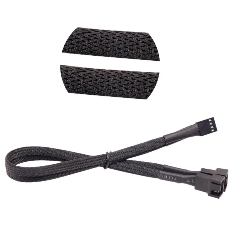 Z  for 12inch 4Pin PWM Splitter 4-pin Female to 4-pin+3-pin male FAN Power Y Cable