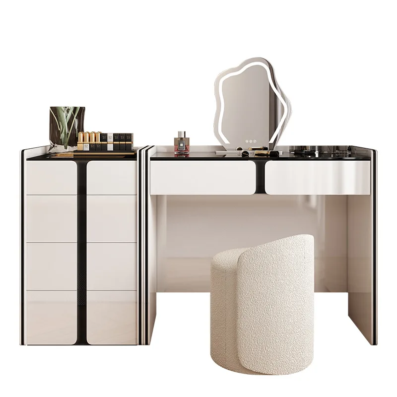 

Light luxury, high-end sense, cream style, solid wood, minimalist, dresser, bedside, chest integrated