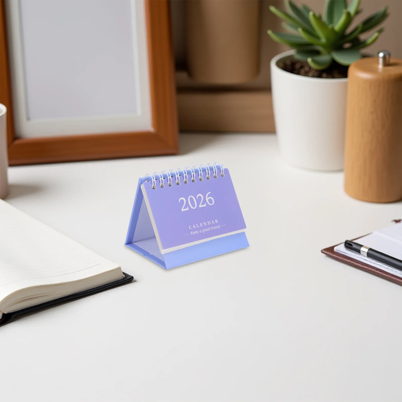 

Mini 2026 Desk Calendar Compact Small Standing Monthly Planner Desktop Organizer Daily Office Use Desk Planner