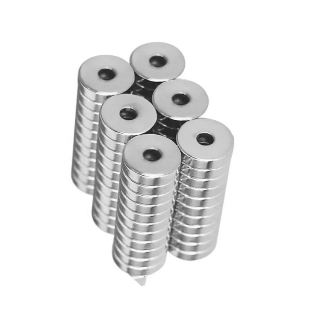 10PCS 12x3-3mm N35 Stong Neodymium Ring Loop Magnet Disc 12x3 mm Hole 3mm Round Magnetic Magnet 12*3-3 mm 12*3-3mm