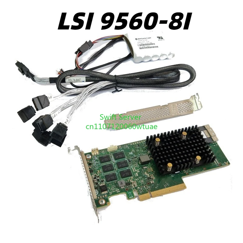 

LSI Broadcom Megaraid 9560-8i 4GB RAID Controller 12Gbps SATA SAS NVME Tri-Mode
