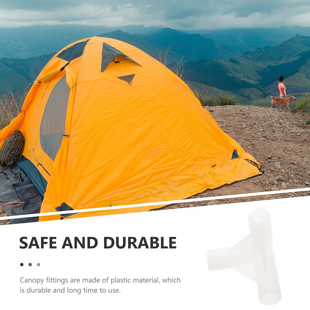 

24Pcs Canopy Tent Connectors Plastic 3 Way Tent Pole Fittings Canopy Frame Accessories Replacement Parts Greenhouse Fittings