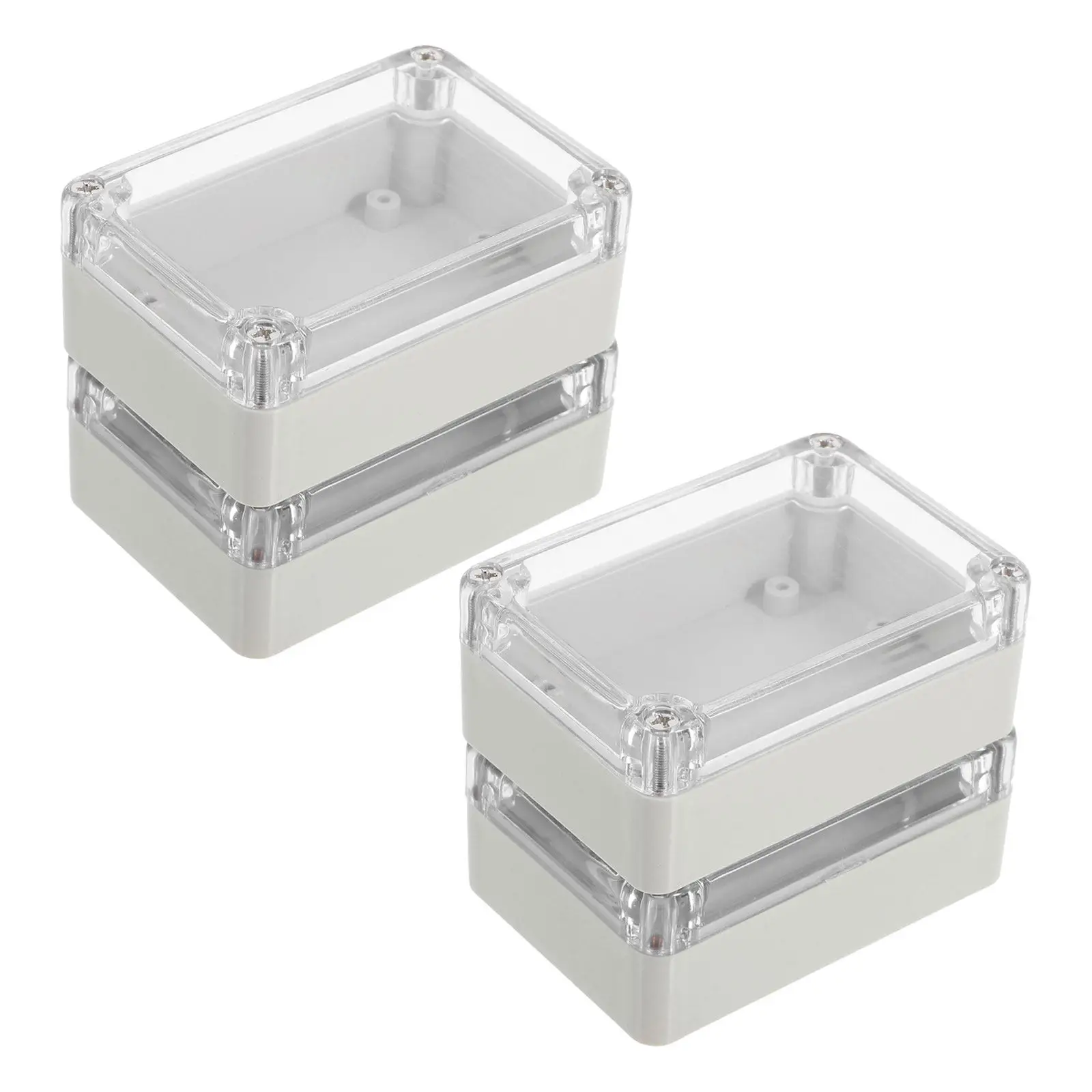 4 Pcs Alarm Shell Waterproof Junction Boxes Project Enclosure Case Plastic Outdoor Transparent Outlet Cover