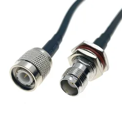 Conector hembra TNC a TNC, adaptador de enchufe macho RG58 RF, Cable Coaxial de 50 Ohm para extensión Pigtail