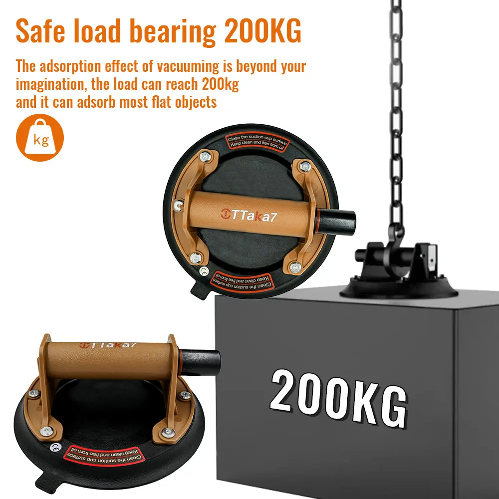 Upgrade vacuum Suction Cup 8 Inch Glass Lifter Powerful Heavy Duty Vacuum Lifter for Granite & Glass Lifting Window Replacement
