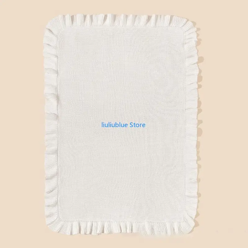 

Одеяло для новорожденных, осенне-зимнее хлопковое вязаное пеленальное одеяло с рюшами, детское спальное одеяло, чехол для 62CF