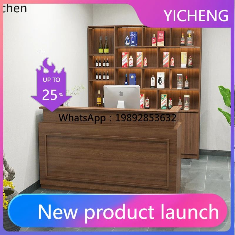 

LYY Chinese retro hotel checkout page wine cabinet integrated homestay noodle shop tea shop bar