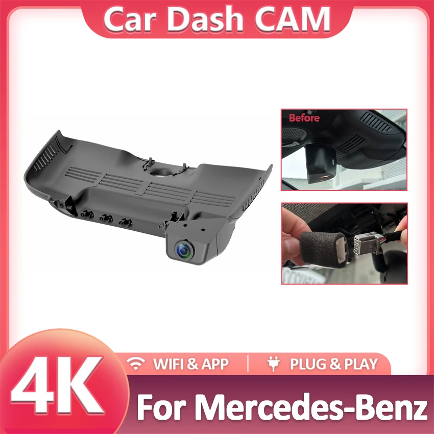 4K 2160P Dash Cam Camera HD Car Dvr Video Recorder for Mercedes Benz S Class w221 w222 S320 S350 S400 S450 S500 S600 2014-2017