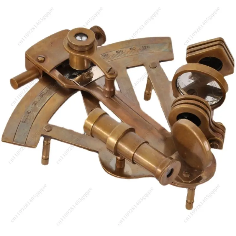 Reines Kupfer Retro Nostalgisches Antikes Ornament Sextant-Modell Nautische Fotografie-Requisiten – Detail 1