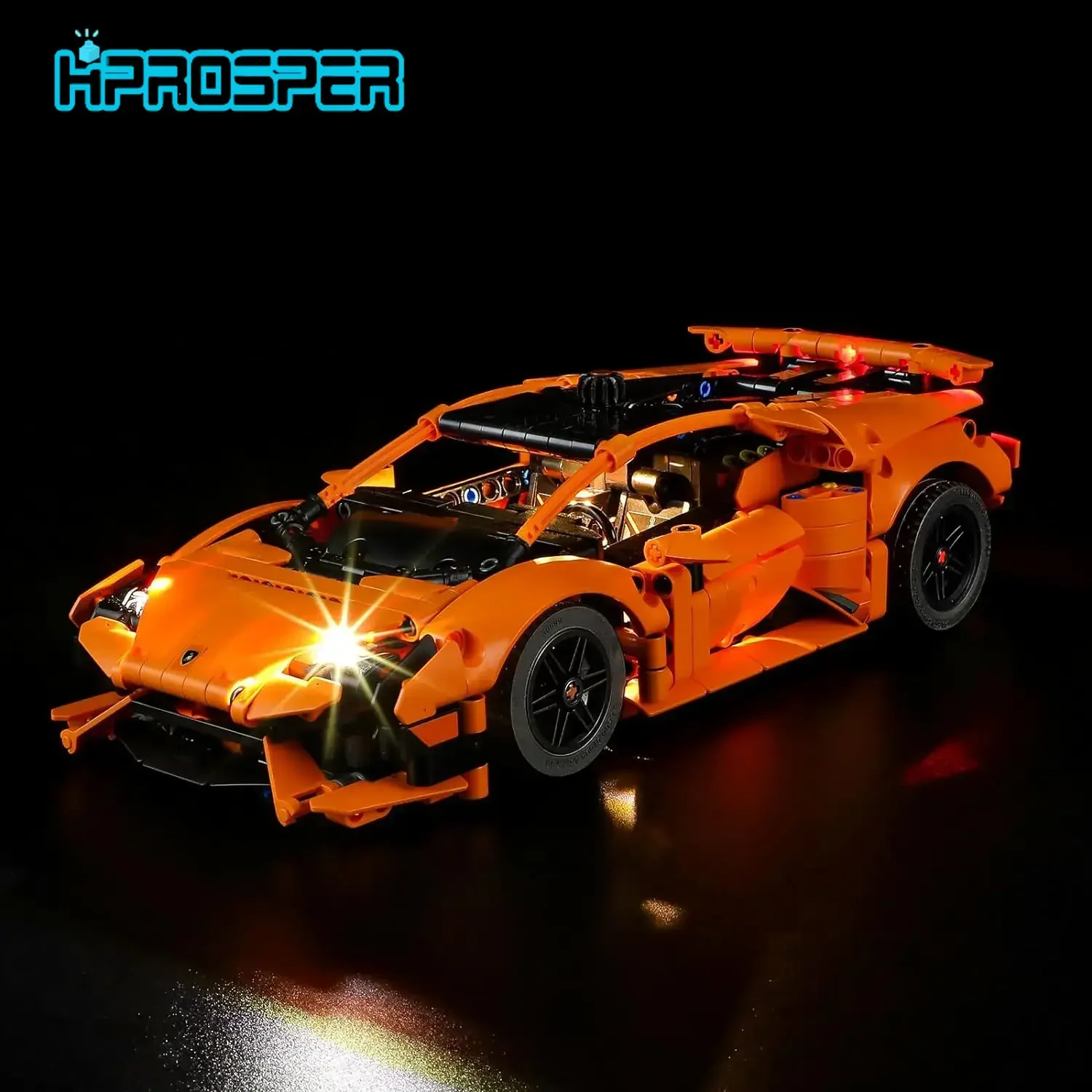 Hprosper Led Light For 42196 Technic Lamborghini Huracán Tecnica Orange Only Decorative Lamp (Not Lego Building Blocks)