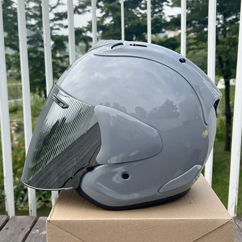 2024 Vz-ram Motorcycle Helmet Men's and Women's Racing Half Helmet Open Face 3/4Helmet  Summer Helmet   Capacity dusty blue