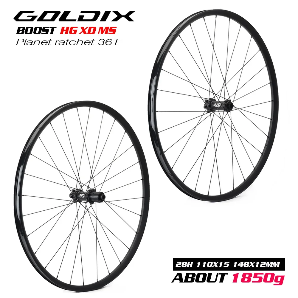 GOLDIX M370 Mountain Bike XC Wheel Ratchet 36T BOOST Wheelset  HG XD MS Suitable for SHIMANO and SRAM Transmission Systems