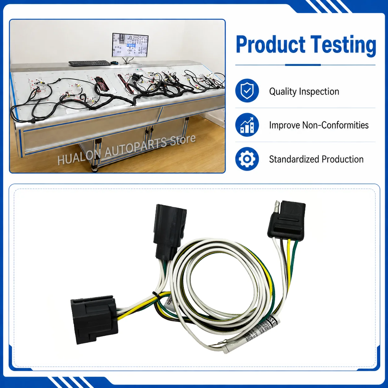 55124 Trailer Wiring Harness For Jeep Wrangler 2007-2018 For Jeep Wrangler Unlimited 2007-2018 For Jeep Wrangler JK 2007-2018