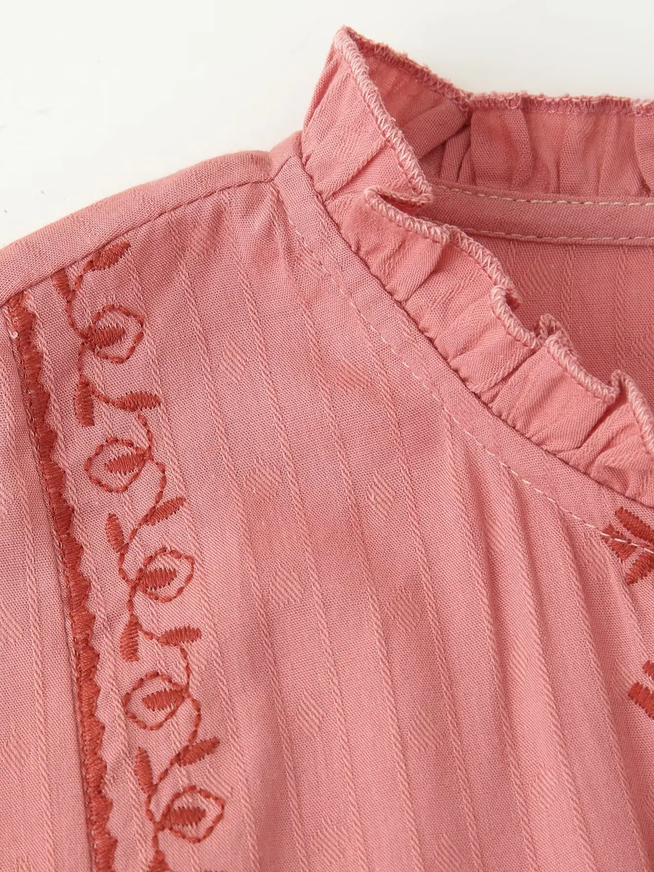 DiYiG FRAU 2025, Herbst Neue Mode, Kontrast Gesticktes Hemd Retro Langarm Chic Quaste Lose Top Blusen Mujer