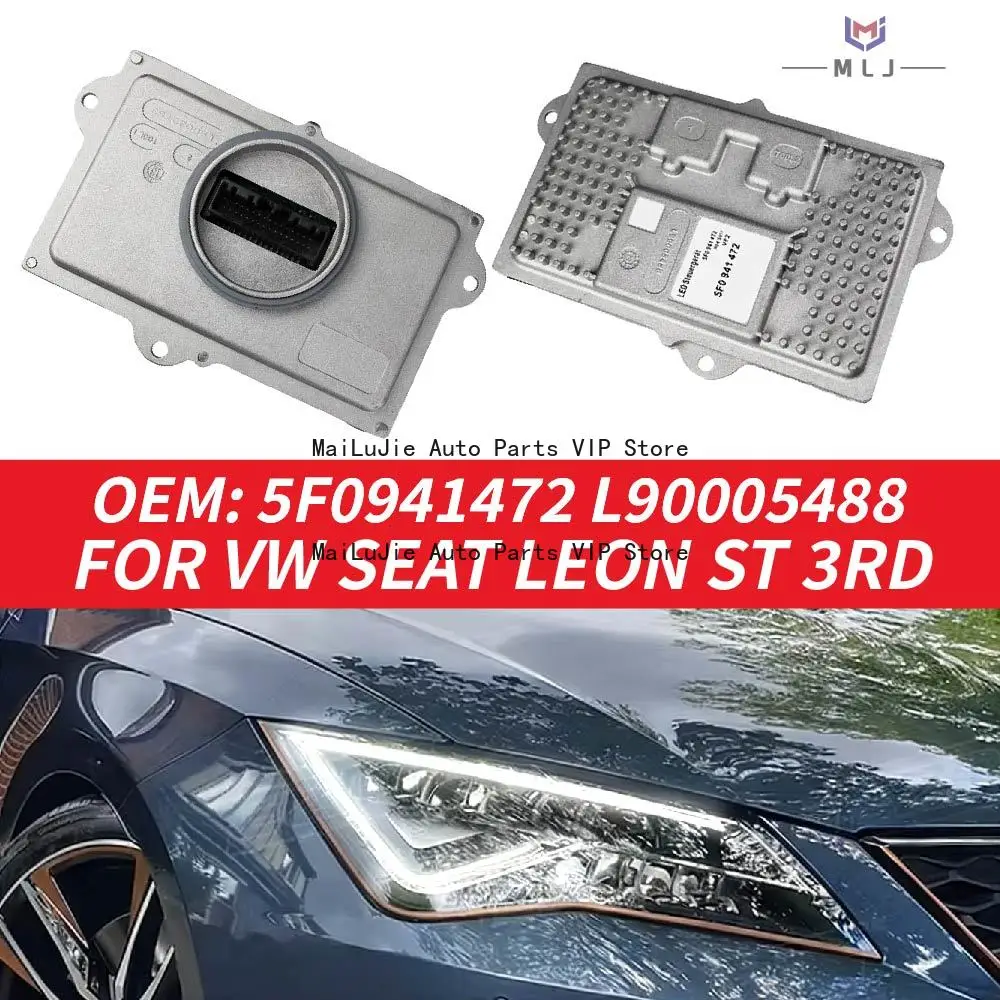 

5F0941472 For VW Seat Leon ST 3RD Xenon LED Headlight Ballast Control Module Angel Eye DRL Module 5F0941472B L90005488