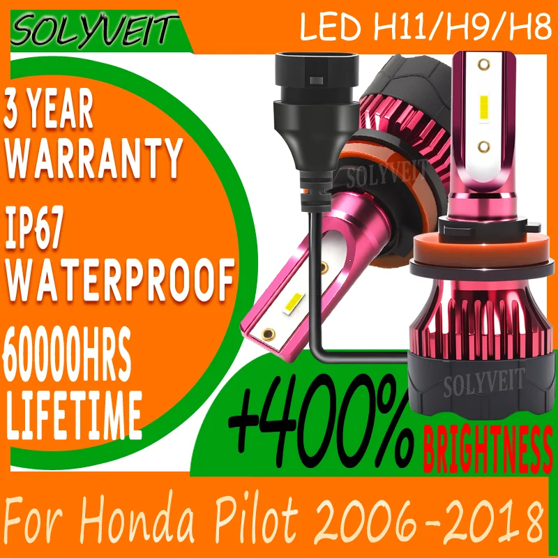 

See Further React Earlier LED Low Beam Bulbs For Honda Pilot 2006 2007 2008 2009 2010 2011 2012 2013 2014 2015 2016 2017 2018