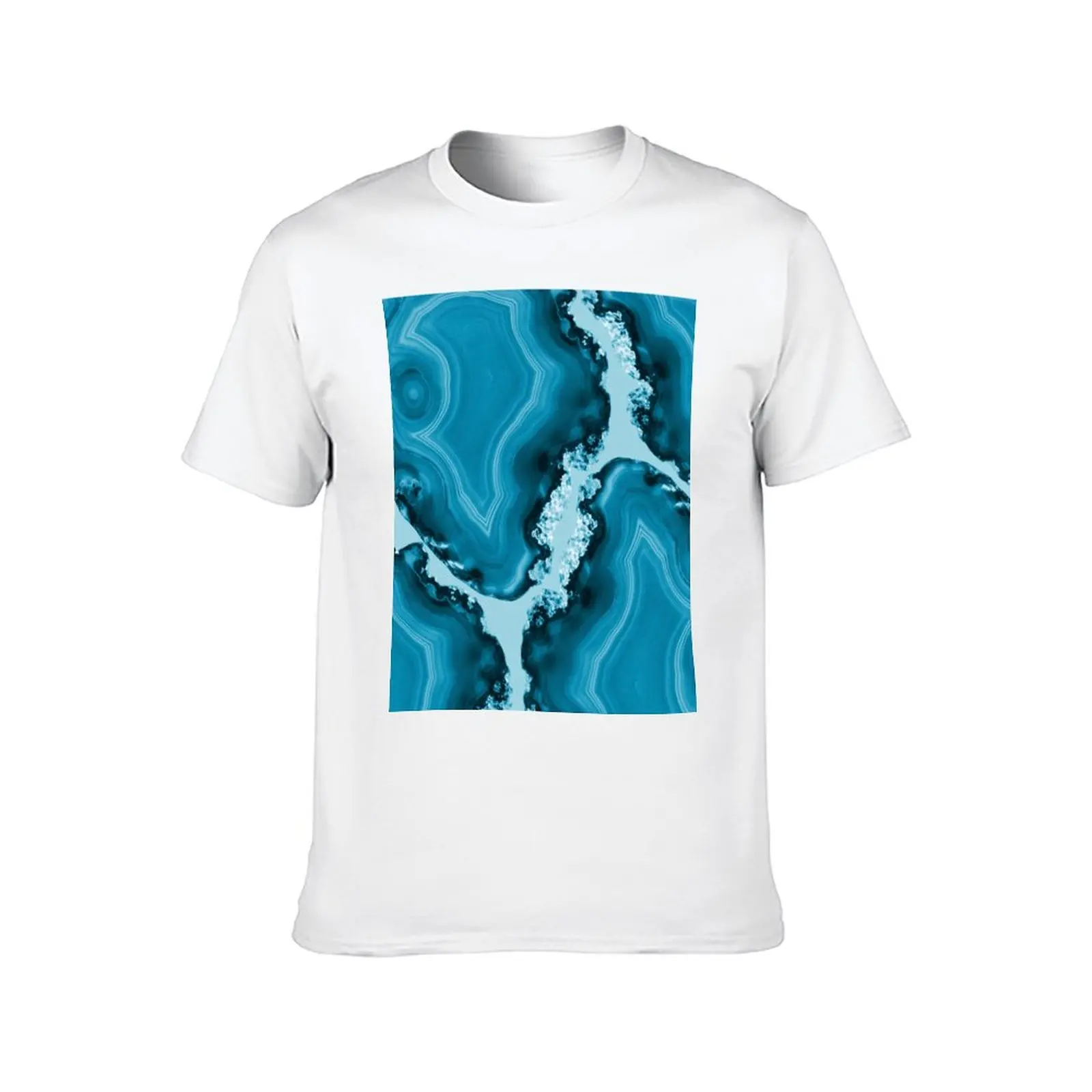 Blue Agate Pattern #1 #gem #decor #art T-Shirt funny costumes luxury designer mens graphic t-shirts hip hop