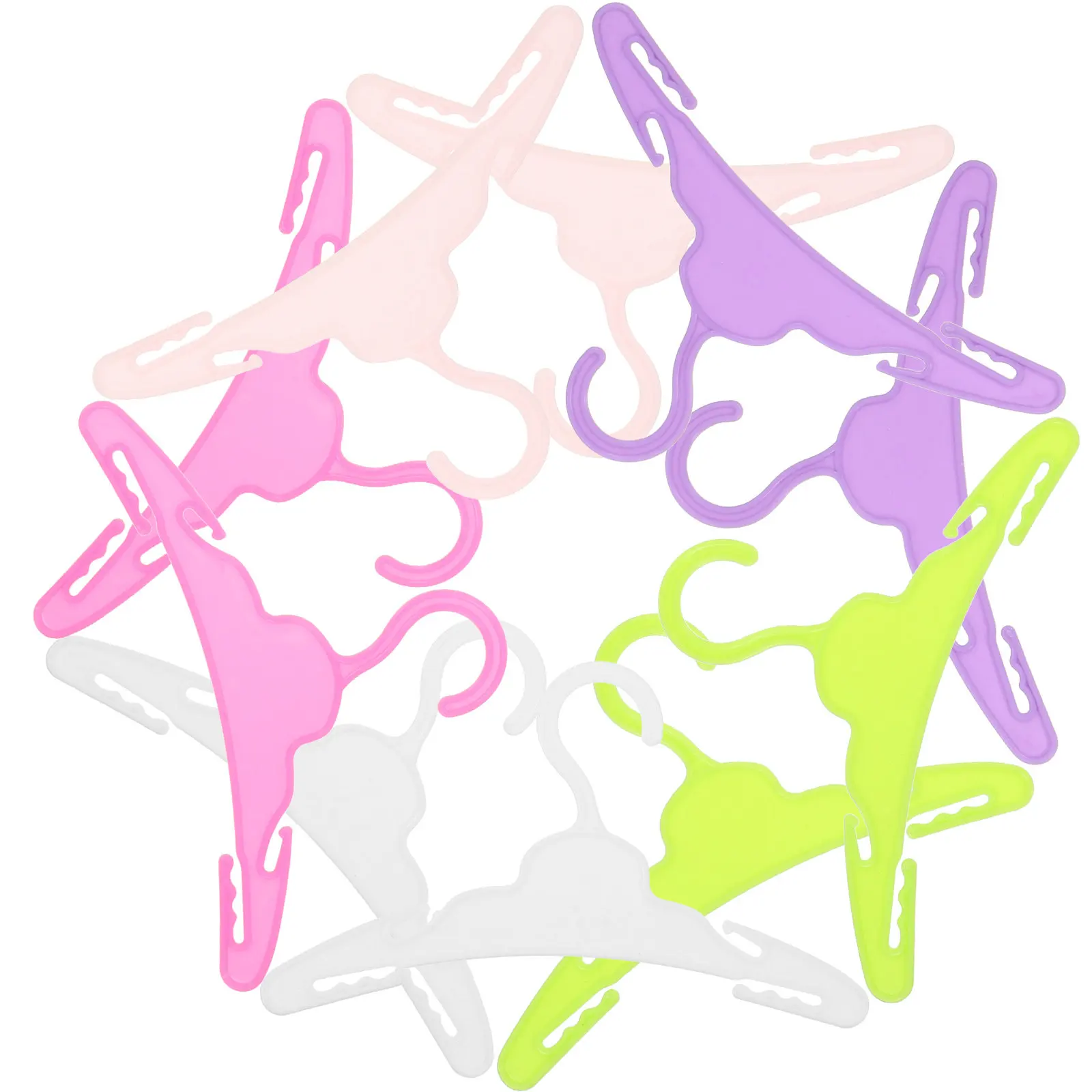 

10Pcs Mini House Clothes Hangers Small Simulated Hangers for Hanging Garments Lifelike Display Decor Perfect for Kids Playroom