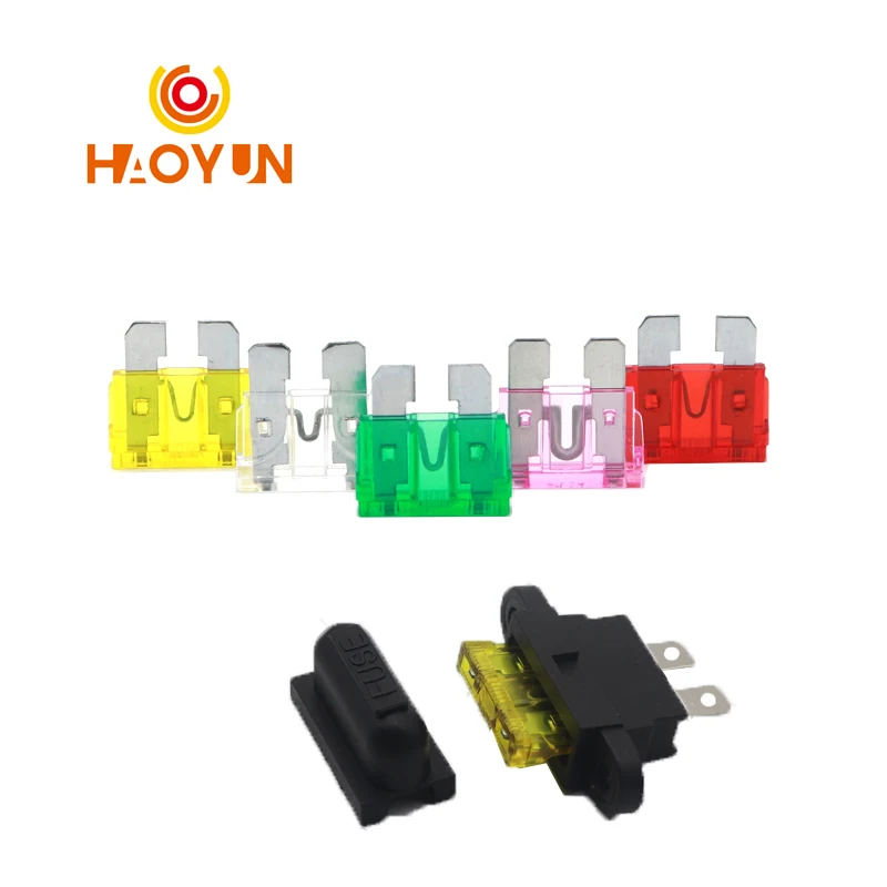 【5PCS】Waterproof Auto Standard Middle Fuse Holder + Car Boat Truck ATC ATO Blade Fuse 1A 2A 3A 5A 10A 15A 20A 25A 30A 35A 40 50A