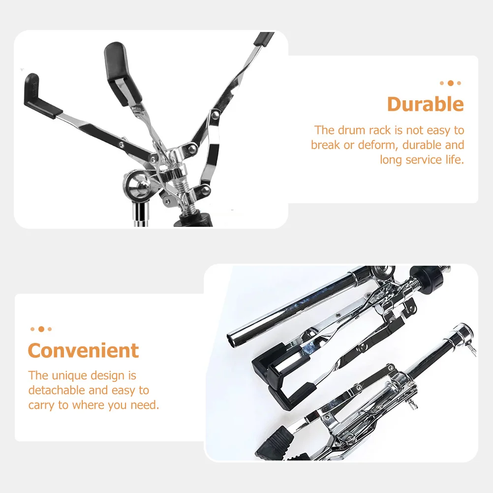 

Snare Drum Stand Alloy Durable Thick Adjustable Detachable Liftable Drum Rack Practice Holder Alloy Dumb Bracket