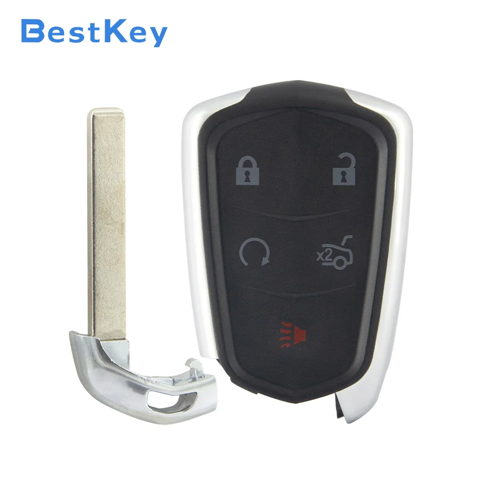 Best Key Wearproof Smart Key Fob Shell 3 to 6 Button HYQ2AB HYQ2EB Backup Protective Housing for Cadillac CTS Escalade XT5 XTS