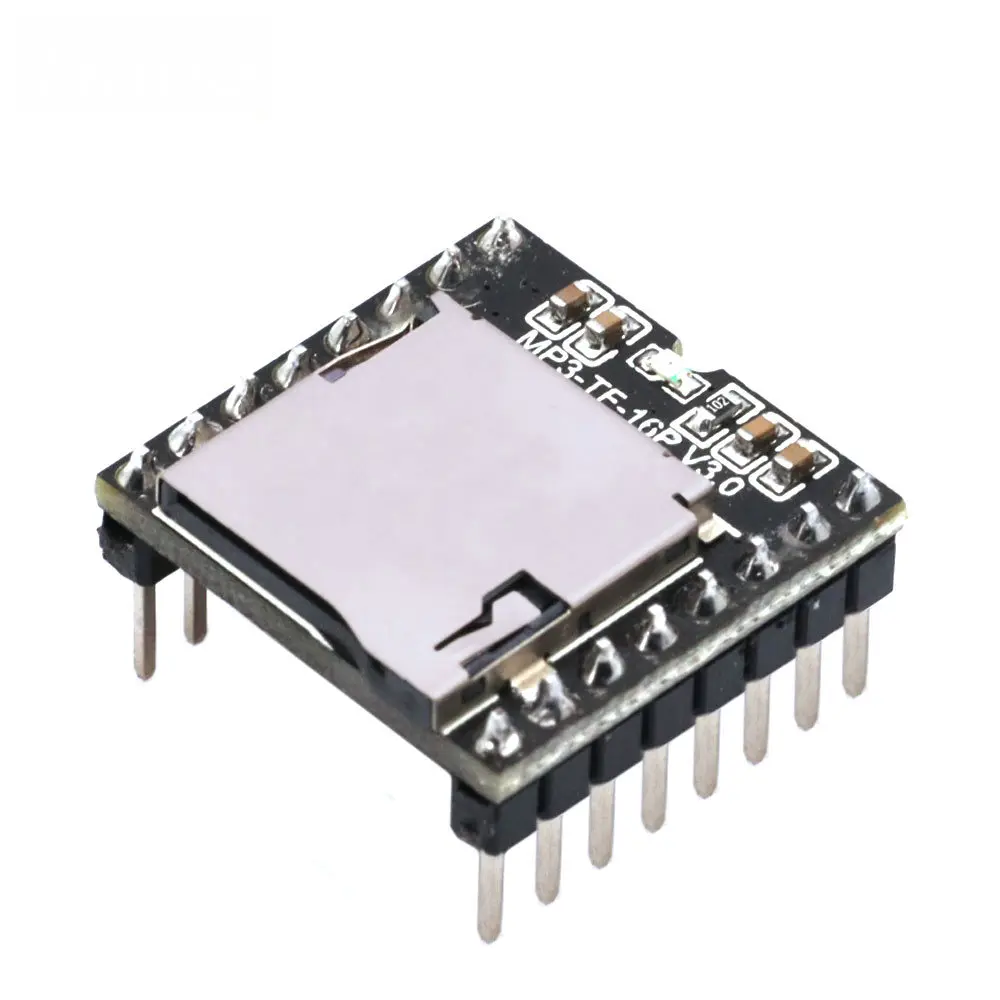 Mini MP3 DF Player Module Board MP3 Audio Voice Decode Board For Arduino Supporting TF Card U-Disk IO/Serial Port/AD DFPlayer