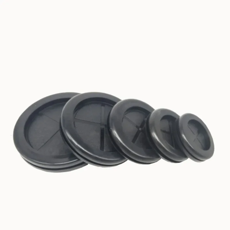 Rubber Round Electrical Wire Gasket Double-sided  Protect Black Grommet Blanking Hole Firewall Hole Plug Plastic Dustproof Coil