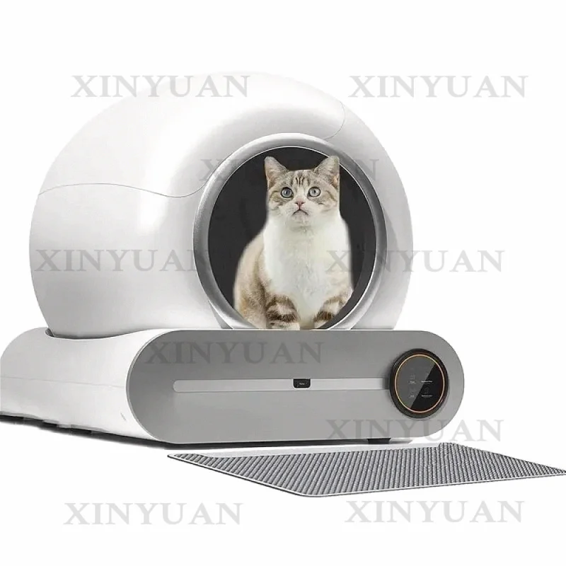 Cat Litter Box, Smart Fully Automatic Electric Cat Toilet with Anti-Splash Structure, Features Auto-Sensing and Self-Cleaning Fu