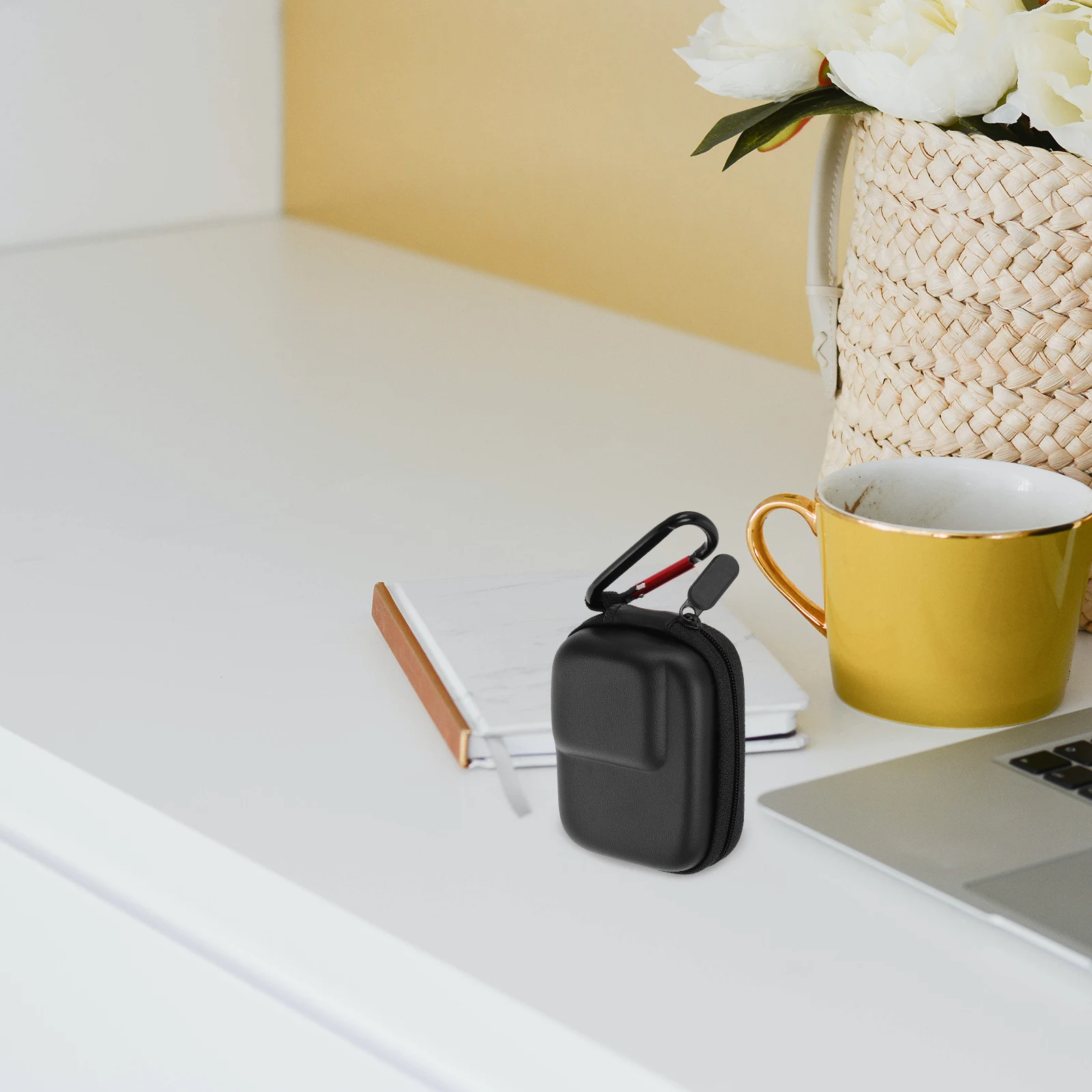 

1pcs Mini Storage Case Small Action Camera Carrying Case Protective Lens Cover Travel Size Sports Camera Bag Carabiner For 360