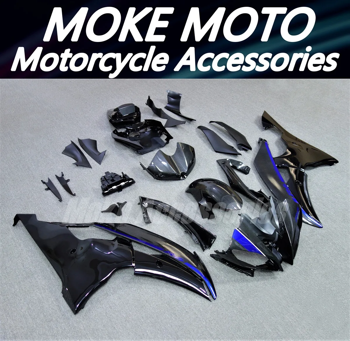 Fairings Kit Fit For R6 2008 2009 2014 2015 2016 Bodywork Set High Quality ABS Injection New Copy of carbon fiber Black Blue