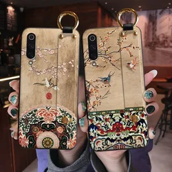 3D Relief Case for Samsung Galaxy S25 S24 S23 S22 S21 S20 Ultra Plus S10 Note 20 Cover Hand Band Holder Retro Embossed Funda