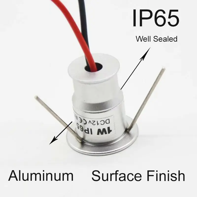 1 واط LED بقعة ضوء 12 فولت تيار مستمر راحة الإضاءة IP65 في الهواء الطلق مصباح الحديقة لخزانة درج الأضواء D15mm انقطاع المنزل المطبخ
