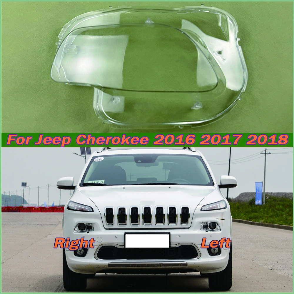 

For Jeep Cherokee 2016 2017 2018 Car Accessories Headlight Lens Cover Headlamp Shell Lampshade Transparent Shade Mask Glass
