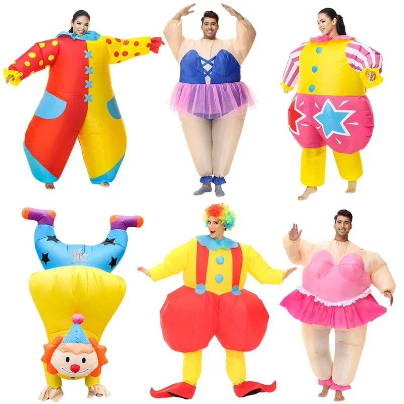 Costumes gonflables de clown de ballet de sumo pour adultes, Pourim, Halloween, Noël, Anime, Cosplay, Effrayant, Mascotte, Robe de soirée, Drôle, Trempé